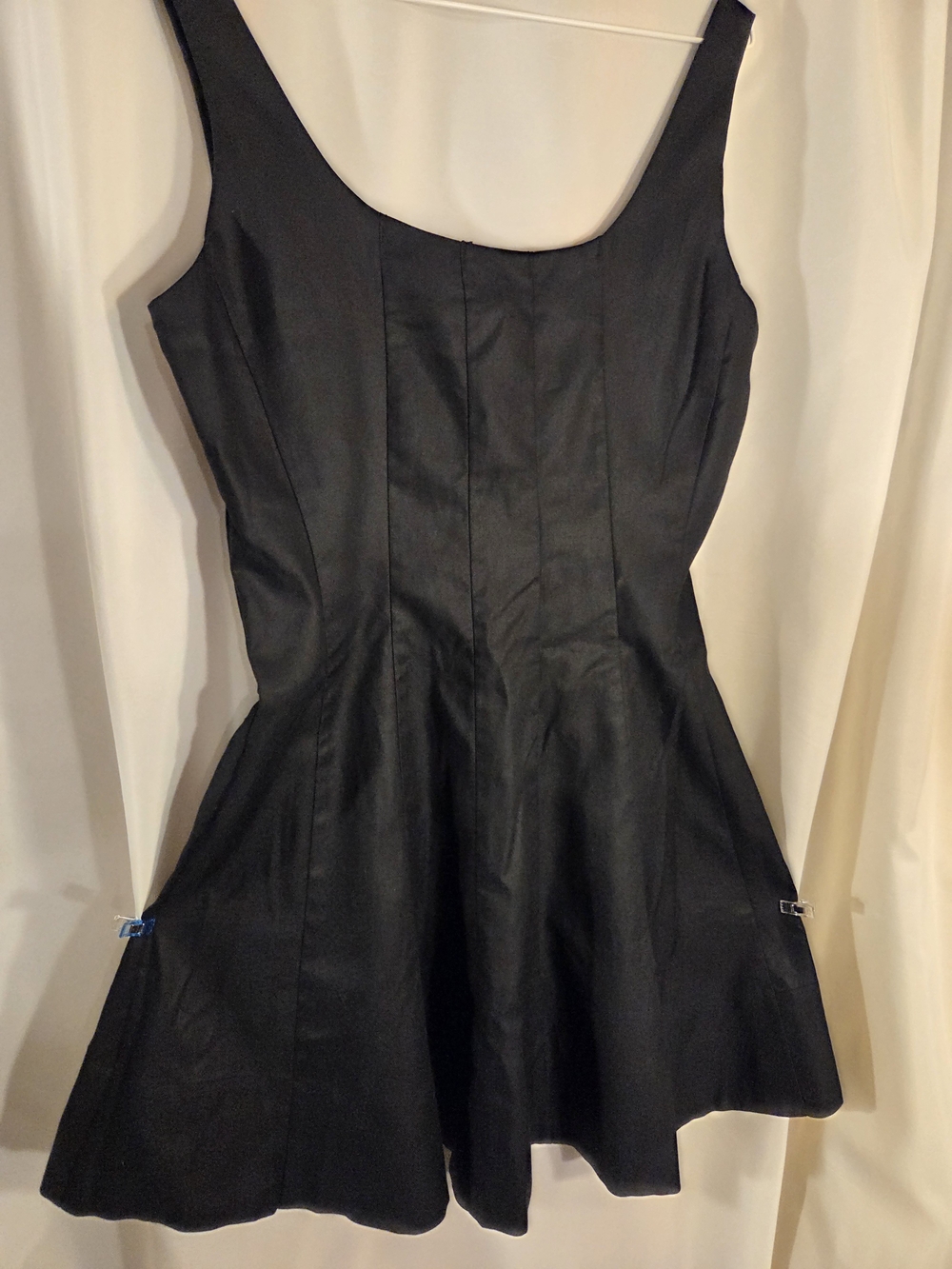 Banana Republic Black Scoop-Neck Fit & Flare Mini Dress